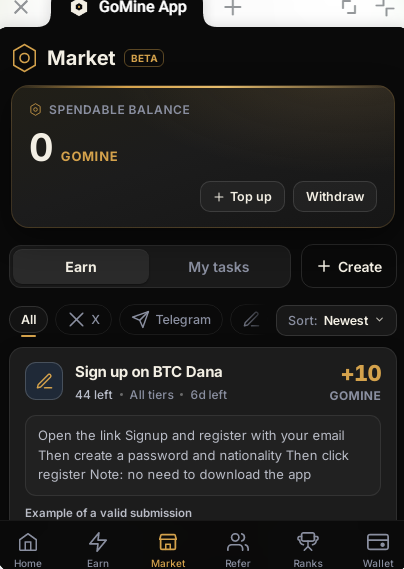 GoMine App GoMine App
