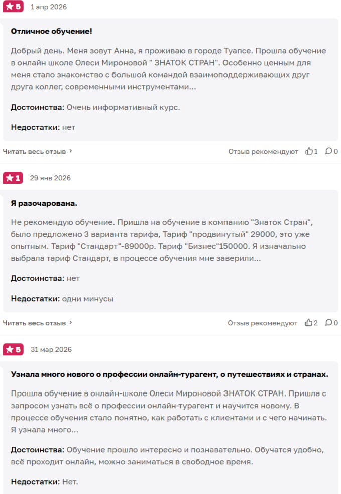 Обучение онлайн турагентов с Олесей Мироновой Обучение онлайн турагентов с Олесей Мироновой