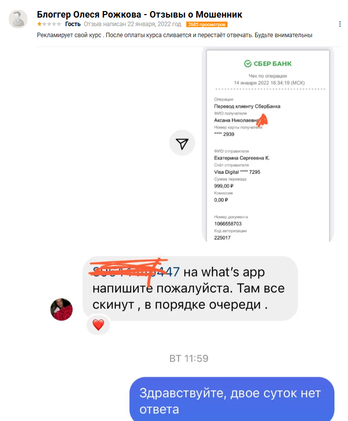 олеся рожкова блоггер отзывы олеся рожкова блоггер отзывы
