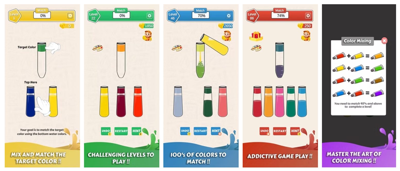 water color match water color match