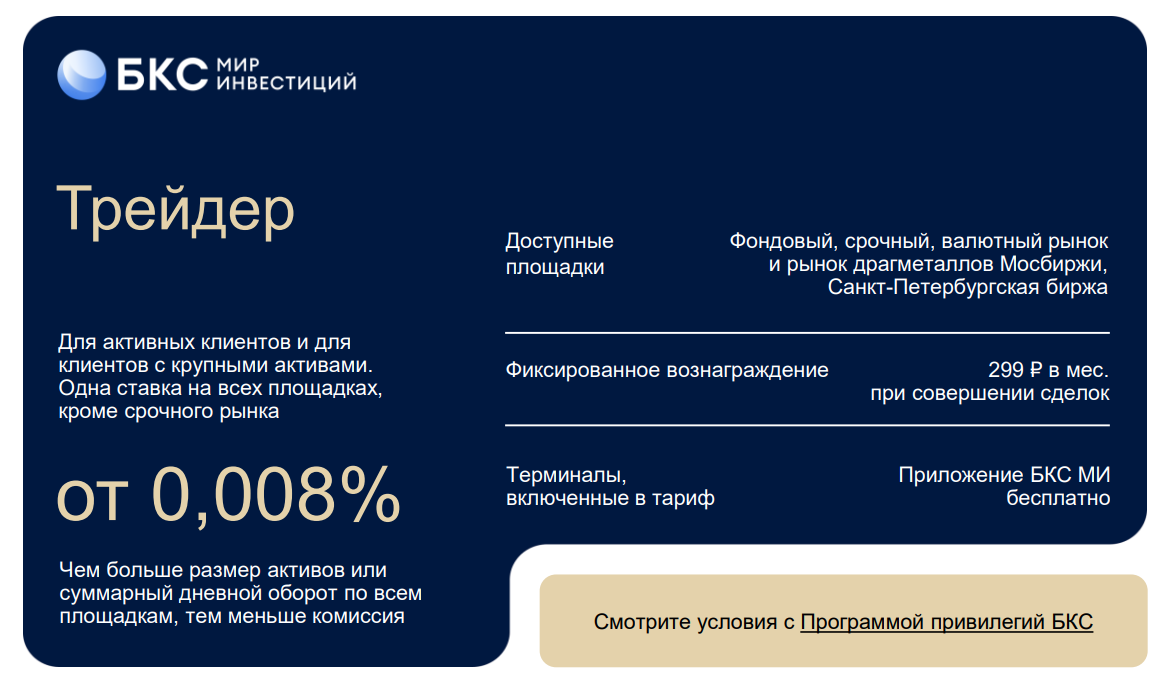тариф трейдер тариф трейдер